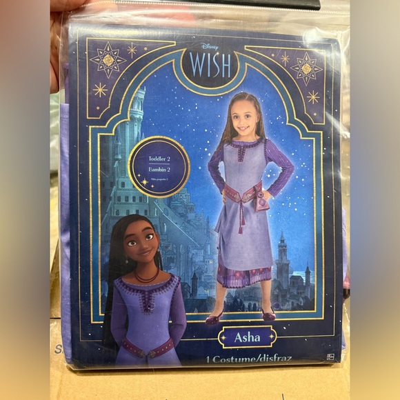Disney 2T Toddler Asha Purple Medieval Fantasy Dress Costume PARTY CITY NWT - Picture 2 of 3